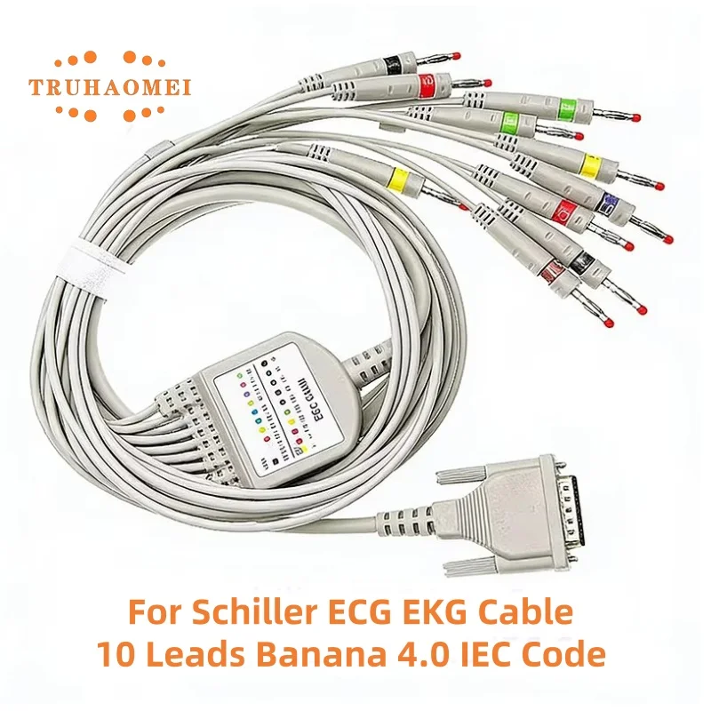 ekg-cable-one-piece-10-leads-for-schiller-db15-pin-aha-or-iec-banana-at1-at2-at4-biomedica-p80-mortara-eli250-eli150-ecg-wire