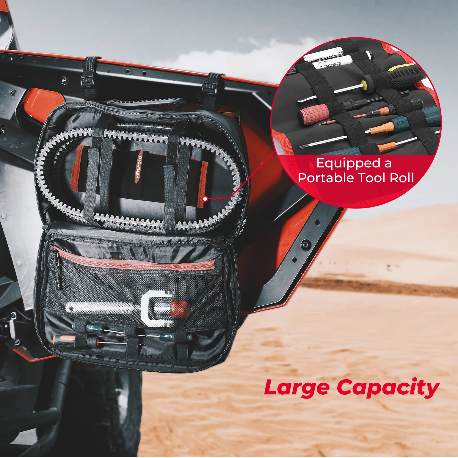 UTV CVT Drive Belt Bag Large Capacity TPU Bag For Can-Am Maverick X3 Defender Compatible with Polaris RZR 800 900 1000 XP Turbo