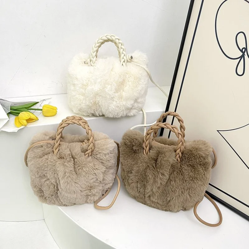 

Элегантная шерстяная льняная сумка 2025 года, новая женская роскошная брендовая кожаная большая сумка известного дизайнера, популярная классическая повседневная сумка ​