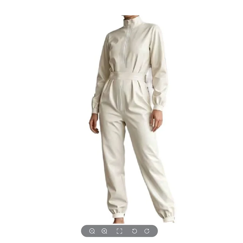 Latex Bodysuit  Loose Casual Catsuit With Zipper Customizable size and color
