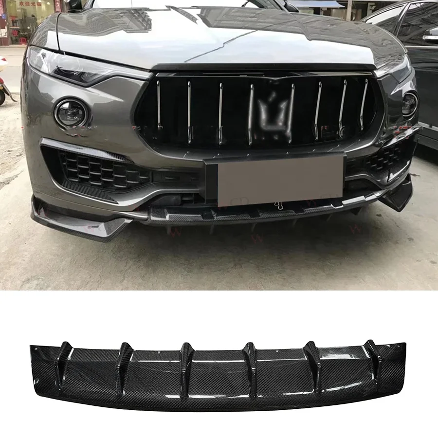 High Quality Carbon Fiber Front Bumper Lip For Maserati Levante S Sport Utility 4-Door 2016-2017 Front Lip