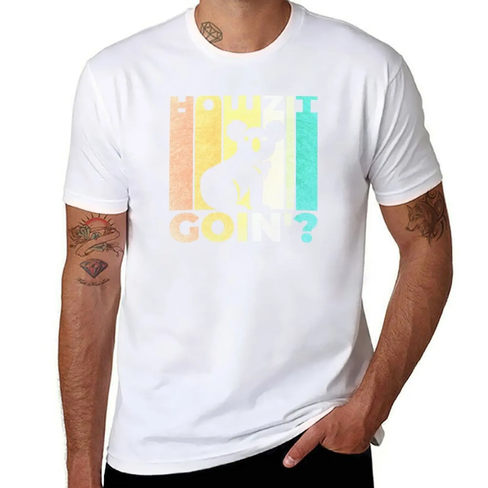 

Howzit Goin - Australian Sayings - Koala Lover T-Shirt man t shirt luxury men t shirt cotton 100% T-Shirt