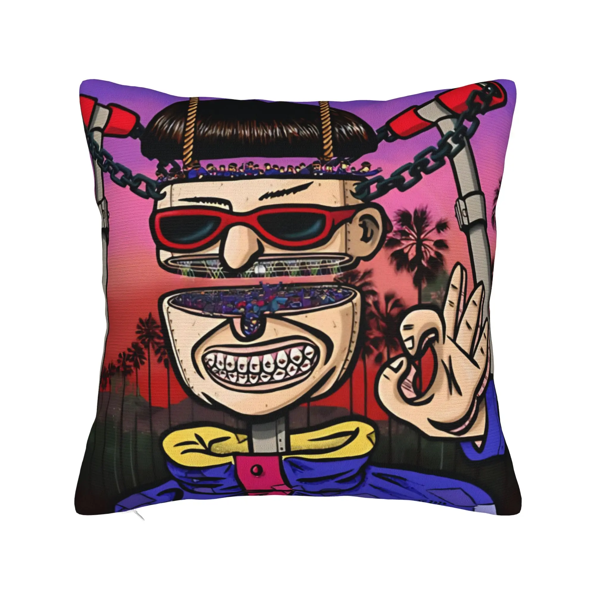 Retro Pop Oliver Tree RIP Pillowcase Polyester Cushion Cover Decoration  Throw Pillow Case Cover Bedroom Square 18'