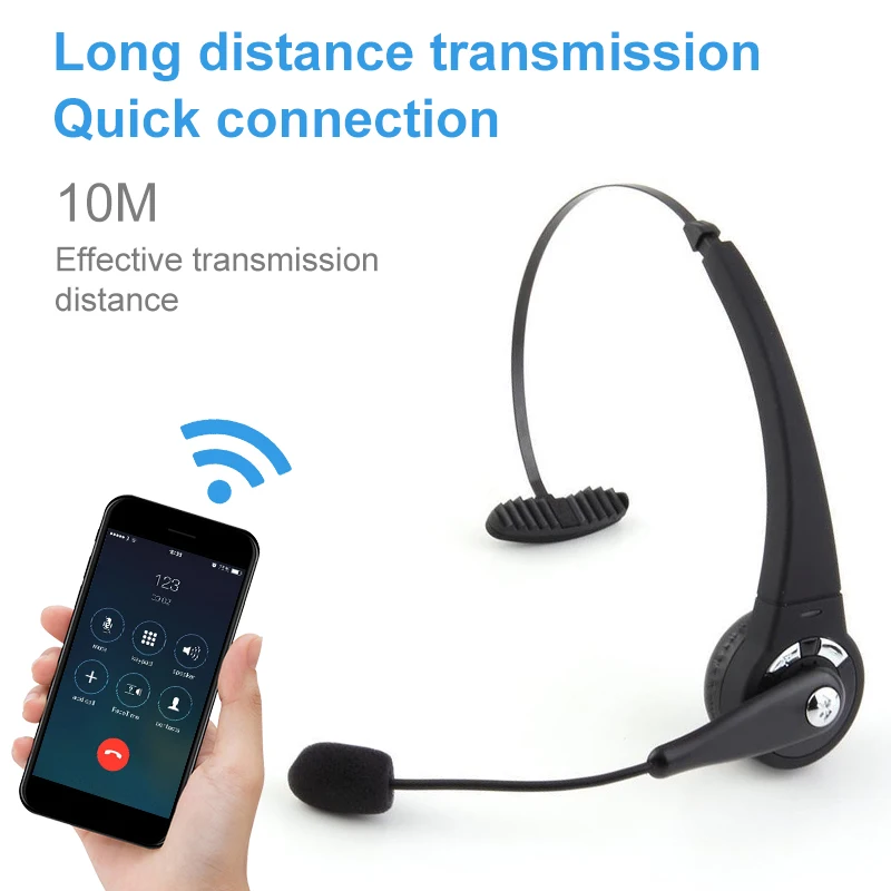 2023 Office Noise Cancelling Bluetooth 5.0 cuffie Call Center con microfono cuffie da camionista Wireless con tempo di Standby di 200 ore