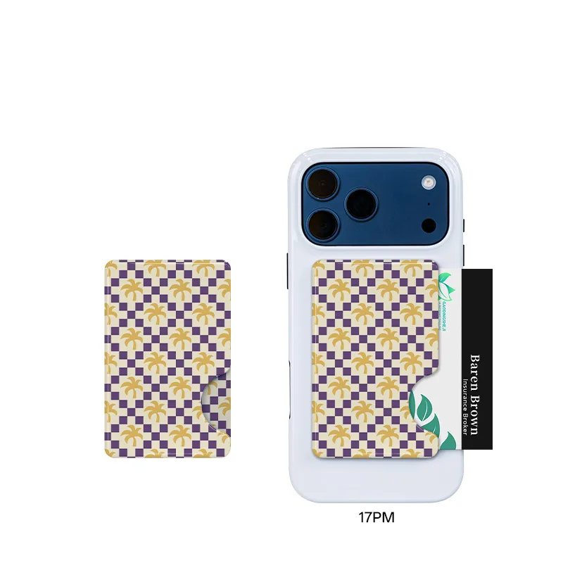 10pcs/lot Sublimation Blank Magnetic Phone Card Holder Fashionable DIY Print Personalized
