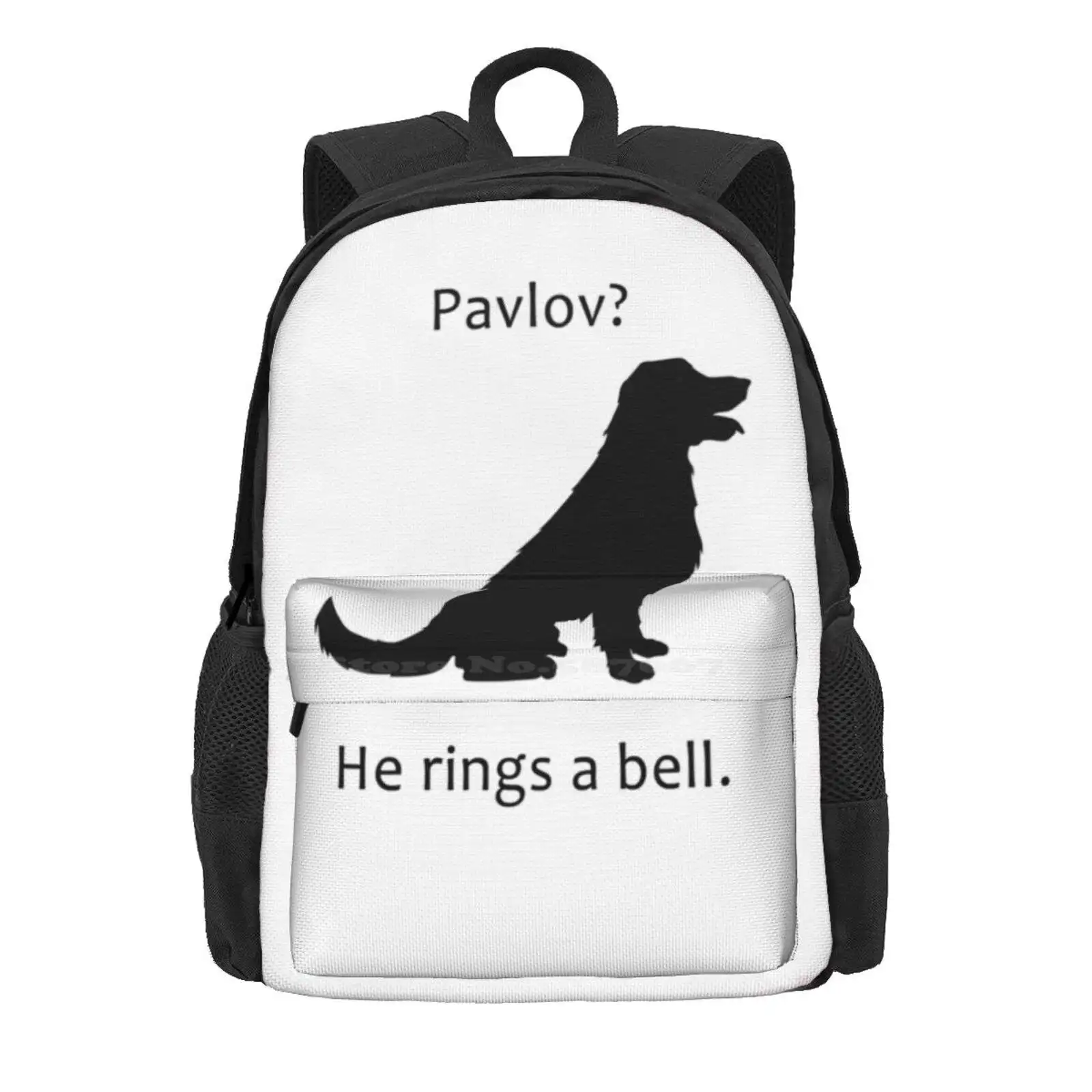 Pavlov - Dog Pun Hot Sale Schoolbag Backpack Fashion Bags Brain Funny School Psychologist Major Forensic Psychiatrist Neuron