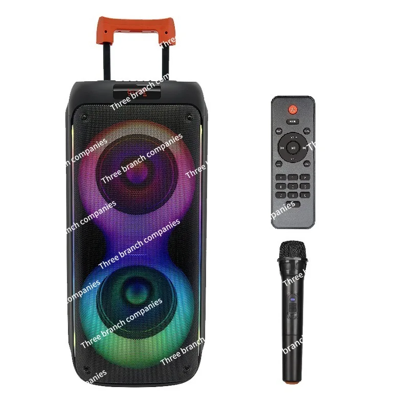 

Portable Dual 8-inch Party Speaker 710 Colorful Ambient Lighting and Audio