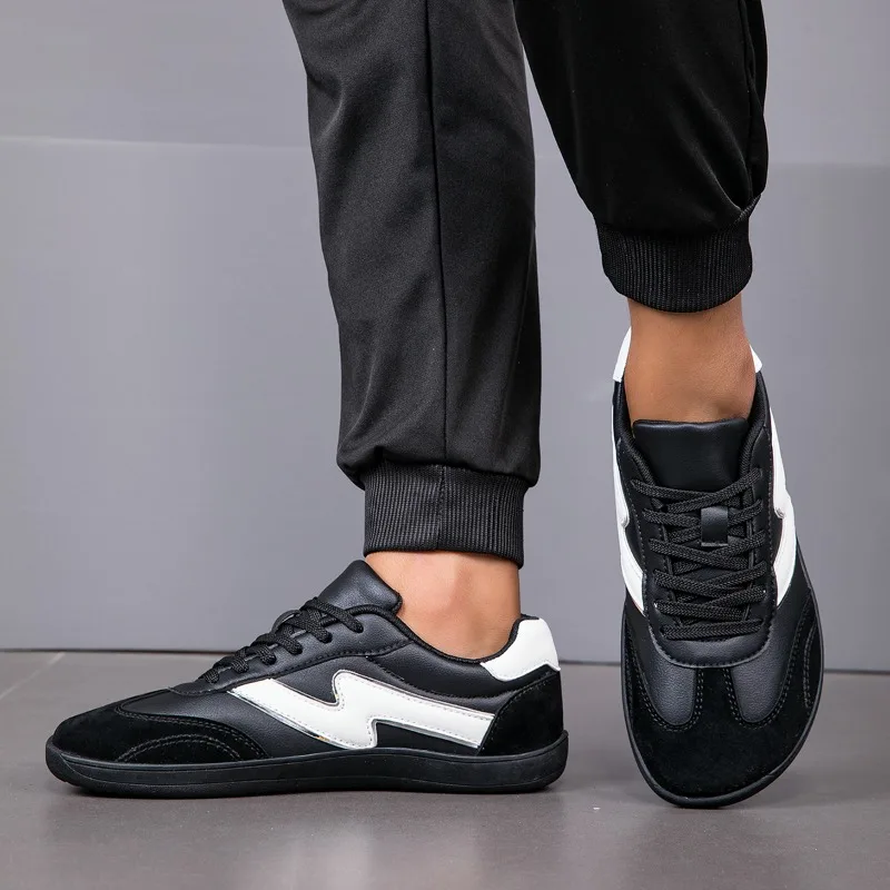 YRZL Plus Size Barefoot Shoes Men Comfortable Lightweight Casual Sneakers Men Lace Up Flat Athletic Training Shoes for Man