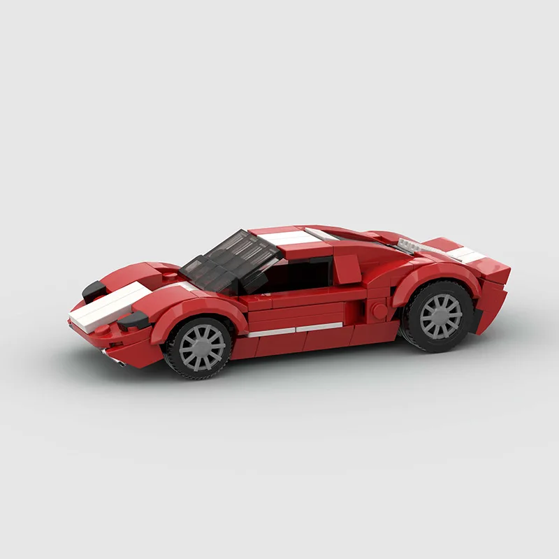 

Конструктор MOC GT40 для мальчиков и девочек, скоростные чемпионы, Красный спортивный автомобиль, набор кирпичей, детская игрушка, подарок