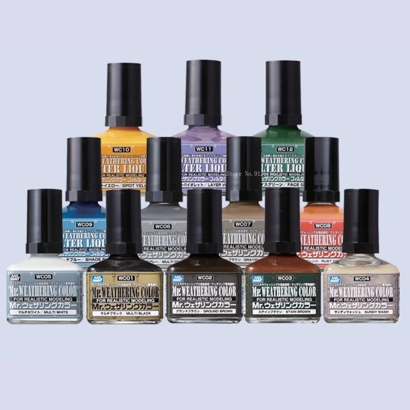 40g/Bottle WC01-18 Model Oldening Effect Coloring Seepage Line Liquid DIY Vehicle Ship Models Decorative Line Making Material