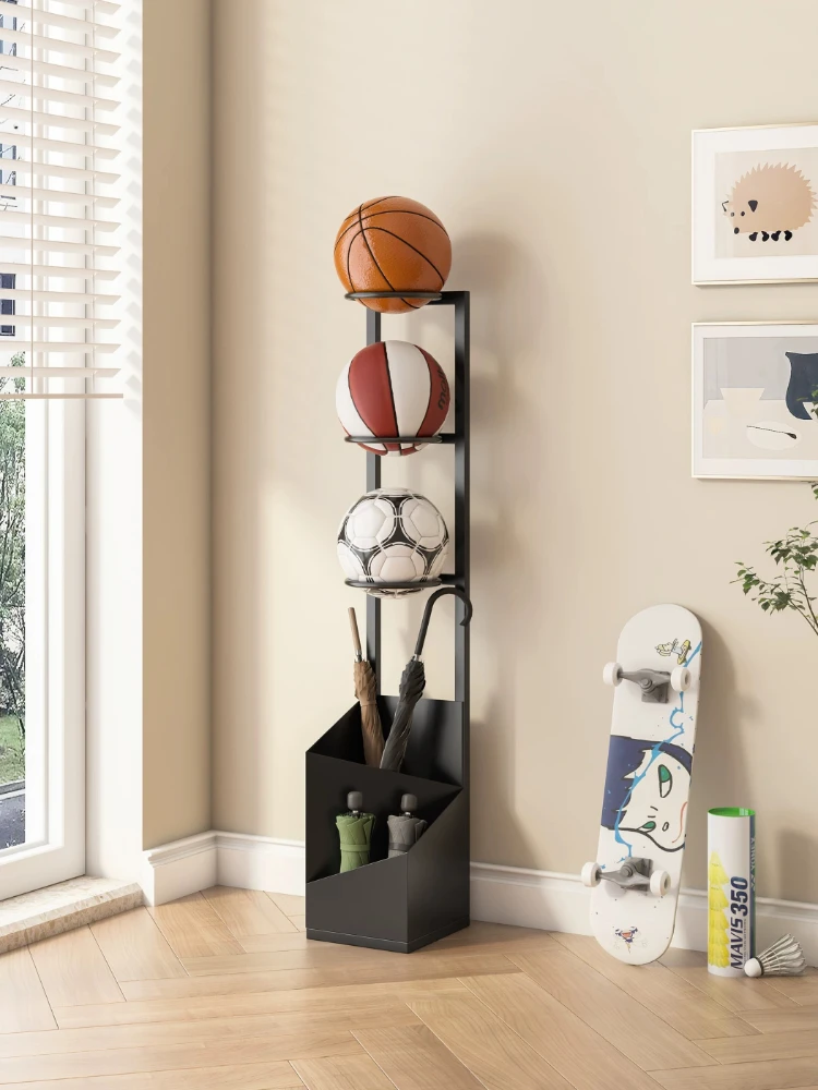 Basketball Rack, Household Sports Equipment Storage Rack Indoor And Outdoor Dual-use,Floor Type Multi-functional Umbrella Rack