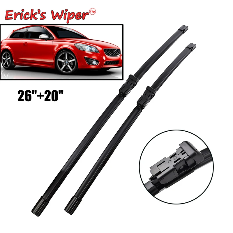 Erick\'s Wiper LHD Front Wiper Blades For Volvo C30 2006 - 2013 Windshield Windscreen Clean Window Car Rain Brushes 26\'\'+20\'\'