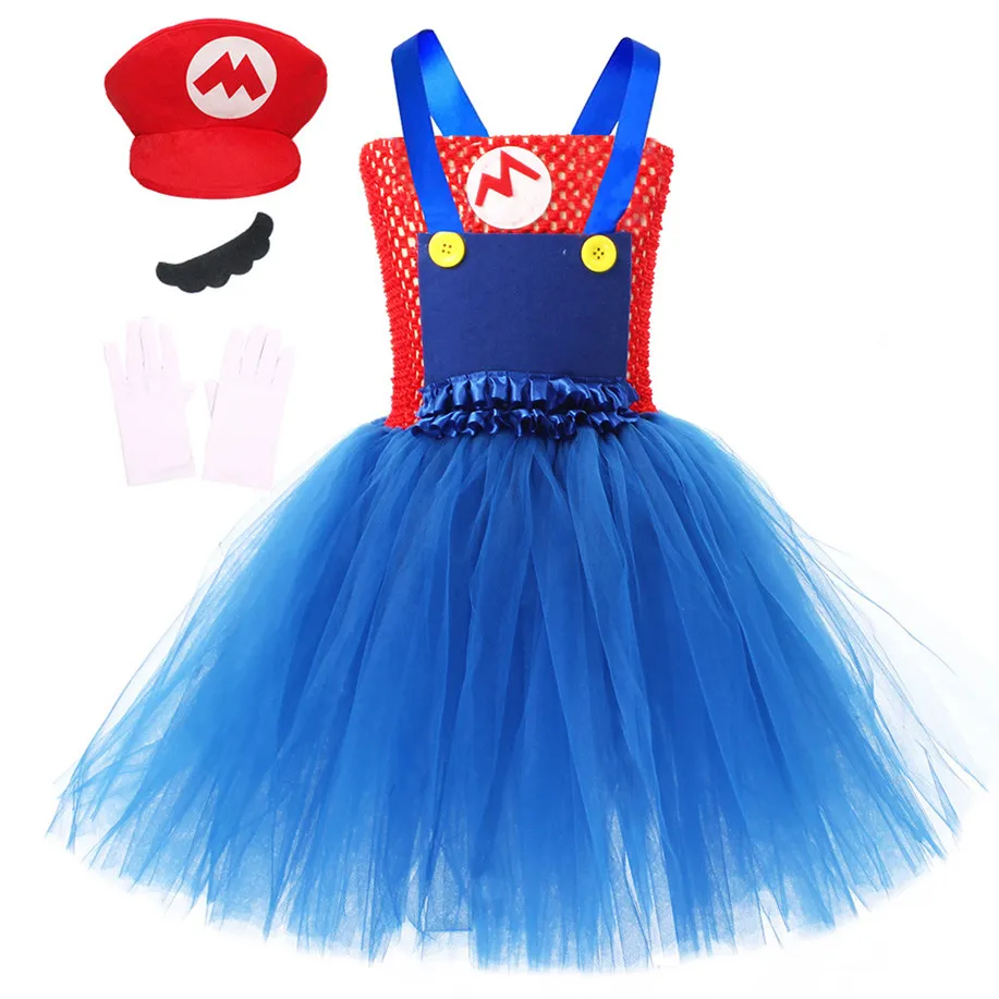 

Cossky Princess Peach Cosplay Costume Children Girls Dress Suits Kids Halloween Carnival Party Costume