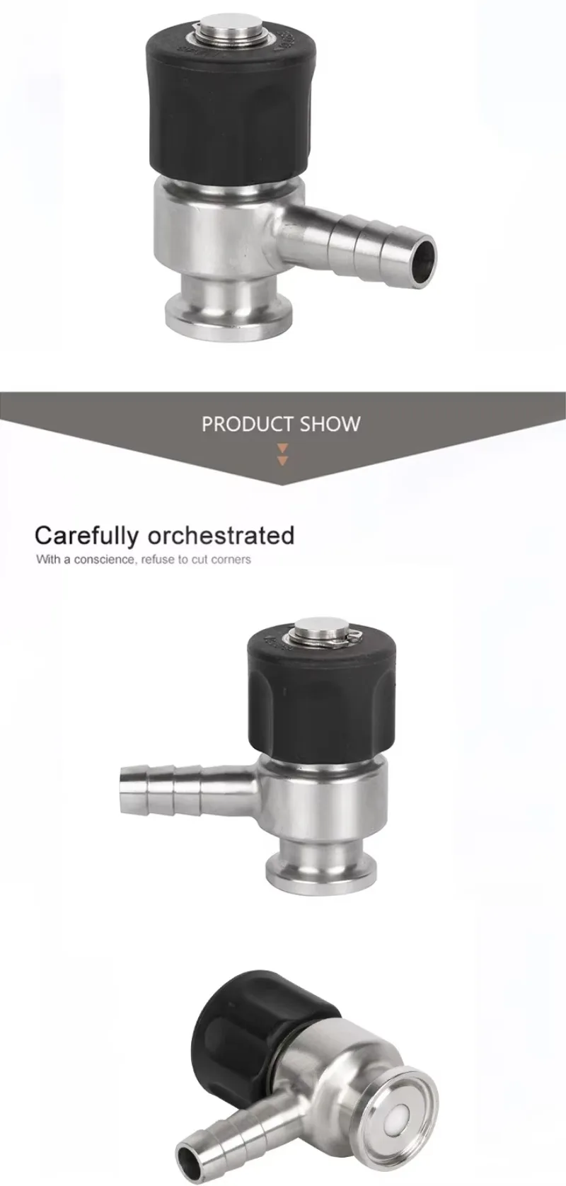 New Style 1/2Inch TC 25.2MM Sanitary Stainless Steel SS316L Aseptic Tri-Clamped Non Retention Sampling Valve for Tank Pipeline