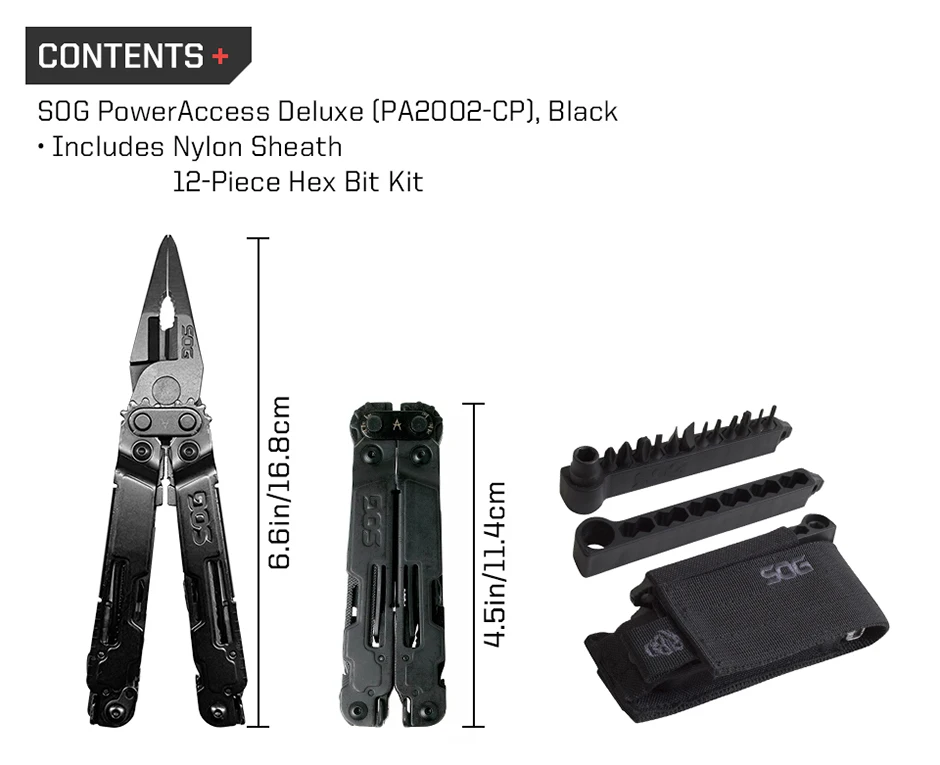 SOG 21-in-1 Professionelles Multitool mit Säge, Schraubendreher-Sets, Klappmesser, EDC Multifunktionszange, Handwerkzeuge, Taktische Ausrüstung – Detail 4