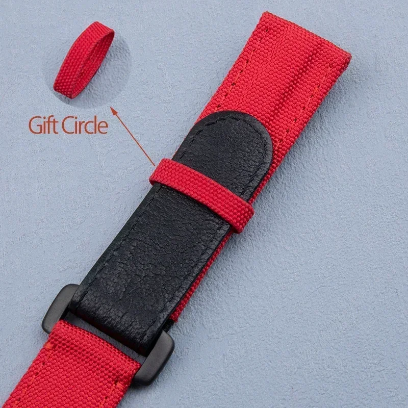 22 مللي متر وصلة نهاية معدنية نهاية منحنية مع ملحقات حزام الساعات النايلون لحزام TUDOR 41 مللي متر الطلب M79360.M79363 حزام خليج أسود GMT