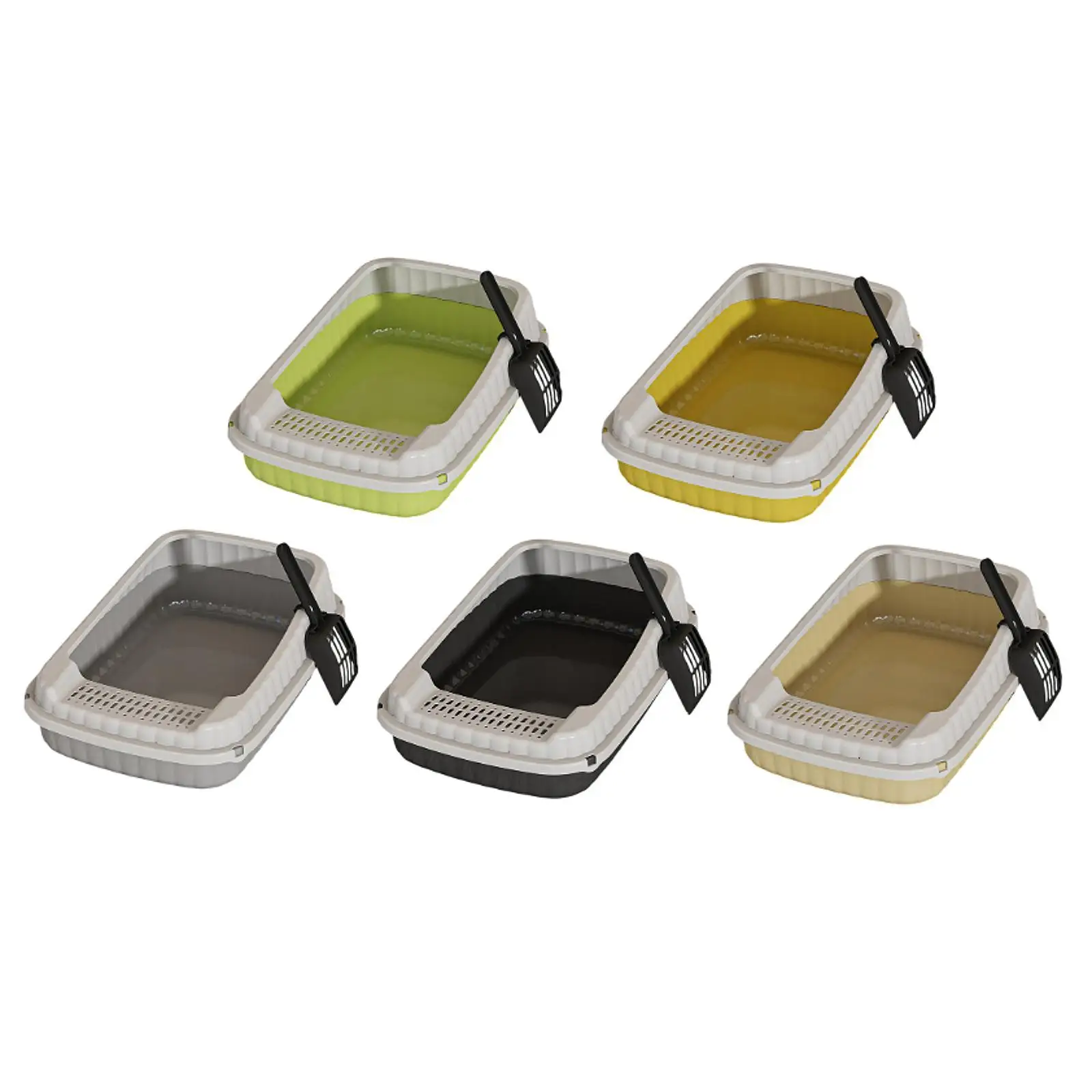 

Ящик для кошачьего туалета с открытым верхом, портативный туалет для кошек, контейнер для кошачьего туалета, поднос для туалета для домашних котят для домашних кошек, кроликов