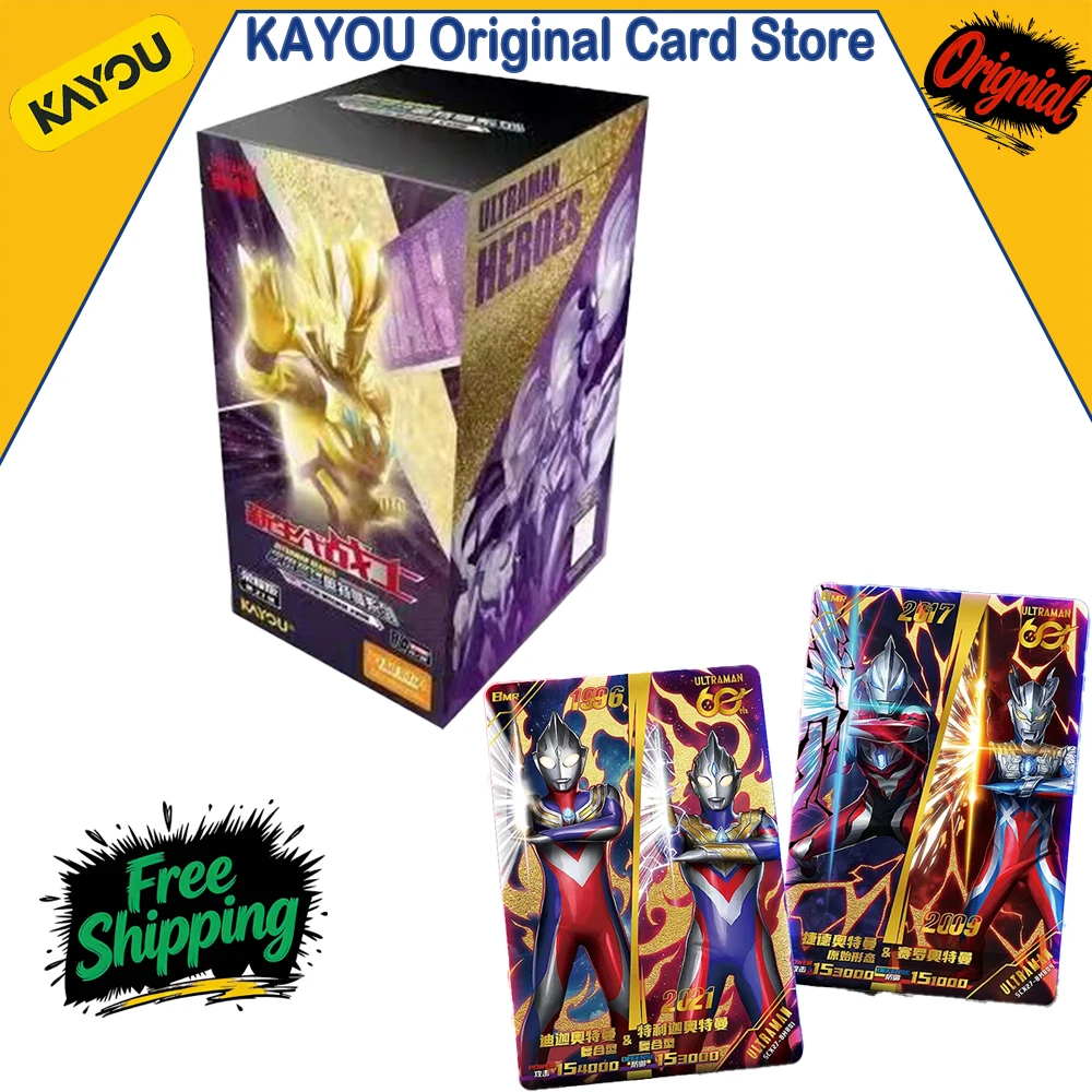 genuine-kayou-ultraman-60th-anniversary-honor-edition-vol27-ultra-universe-heroes-x-files-rare-anime-collectible-cards-toy-gift