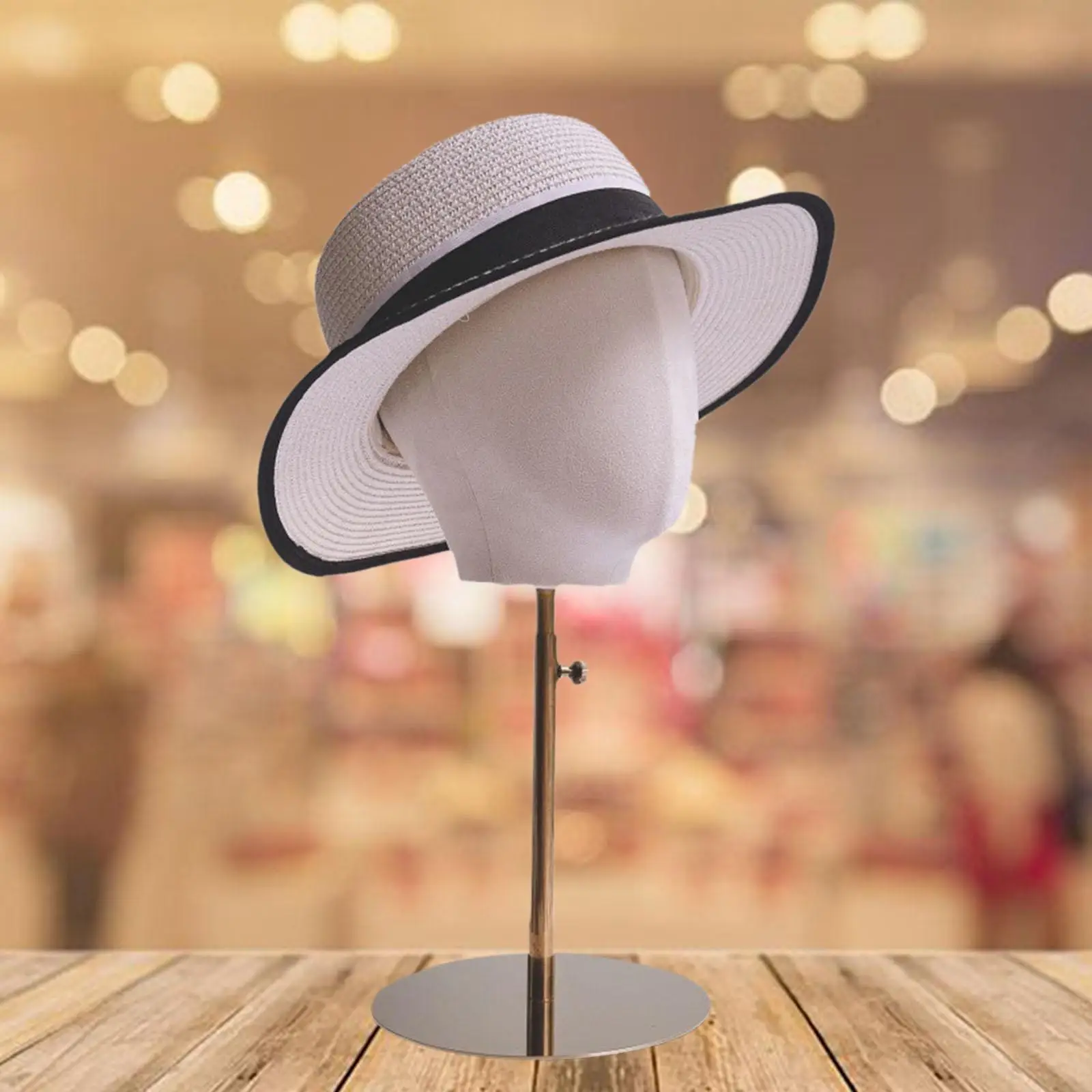 Soporte de exhibición de sombrero, maniquí de altura ajustable independiente, soporte de peluca versátil de moda, con Base para Centro Comercial