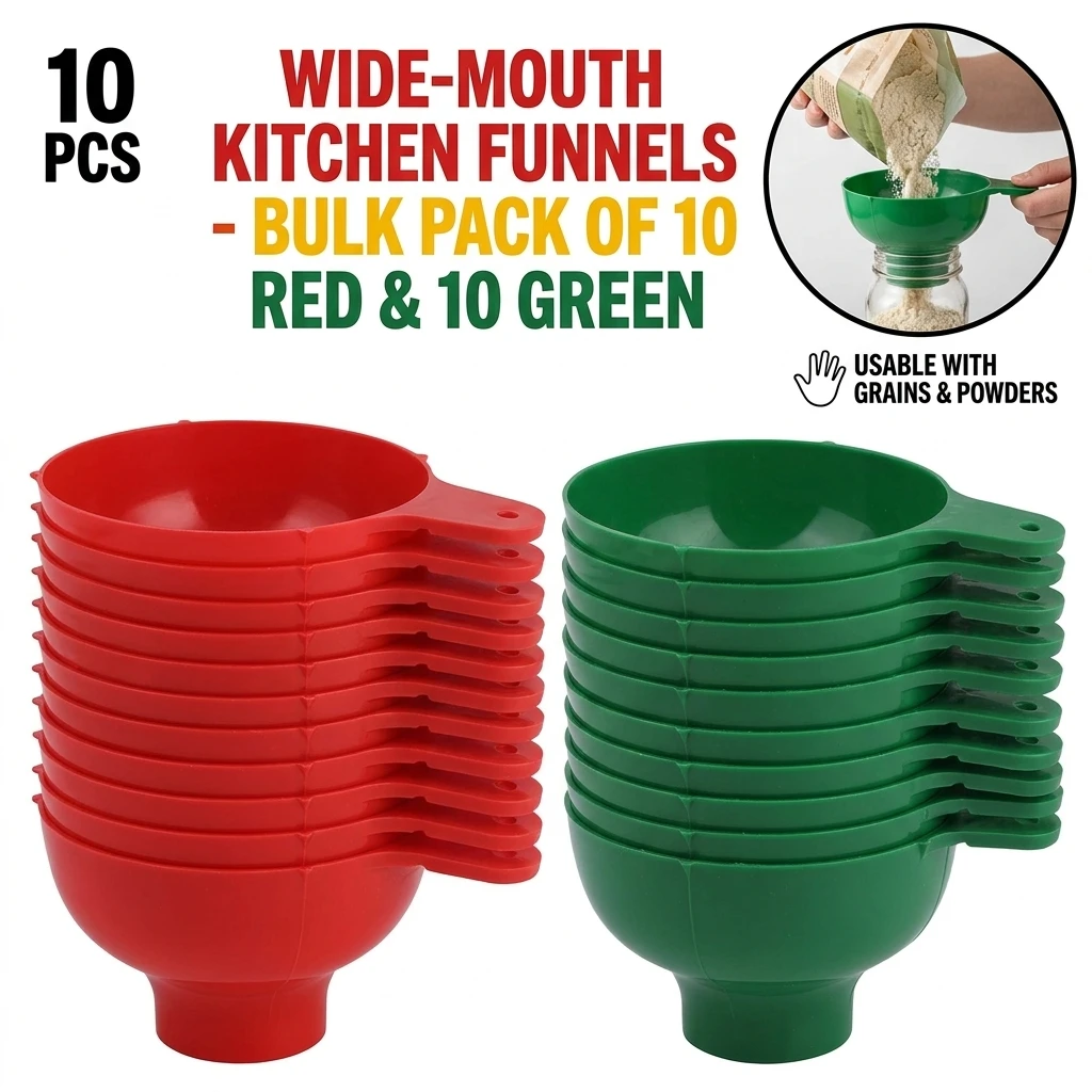 1/3/5/10PCS Plastic Canned Funnel Wide Mouth Funnel Jars Folding Funnel with Long Neck Liquid Filling Funnels Household Kitchen