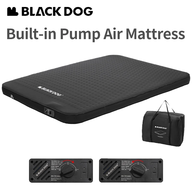 Naturehike Blackdog Built-in Pump Air Mattress Outdoor Inflatable Sleeping Bed Camping Automatic Inflatable Sponge Cushion Mat