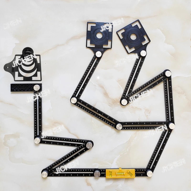 

Шестикратный позиционер для открытия плитки из алюминиевого сплава, каменная плитка, тротуарная напольная плитка, двенадцатискладная линейка, универсальная штамповка