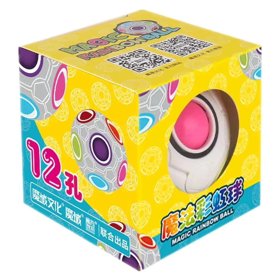 MoYu 크리 에이 티브 매직 레인보우 퍼즐 공 8/12/20 홀 번들 스트레스 공 두뇌 게임 Fidget 안티 스트레스 장난감 어린이 선물 용품