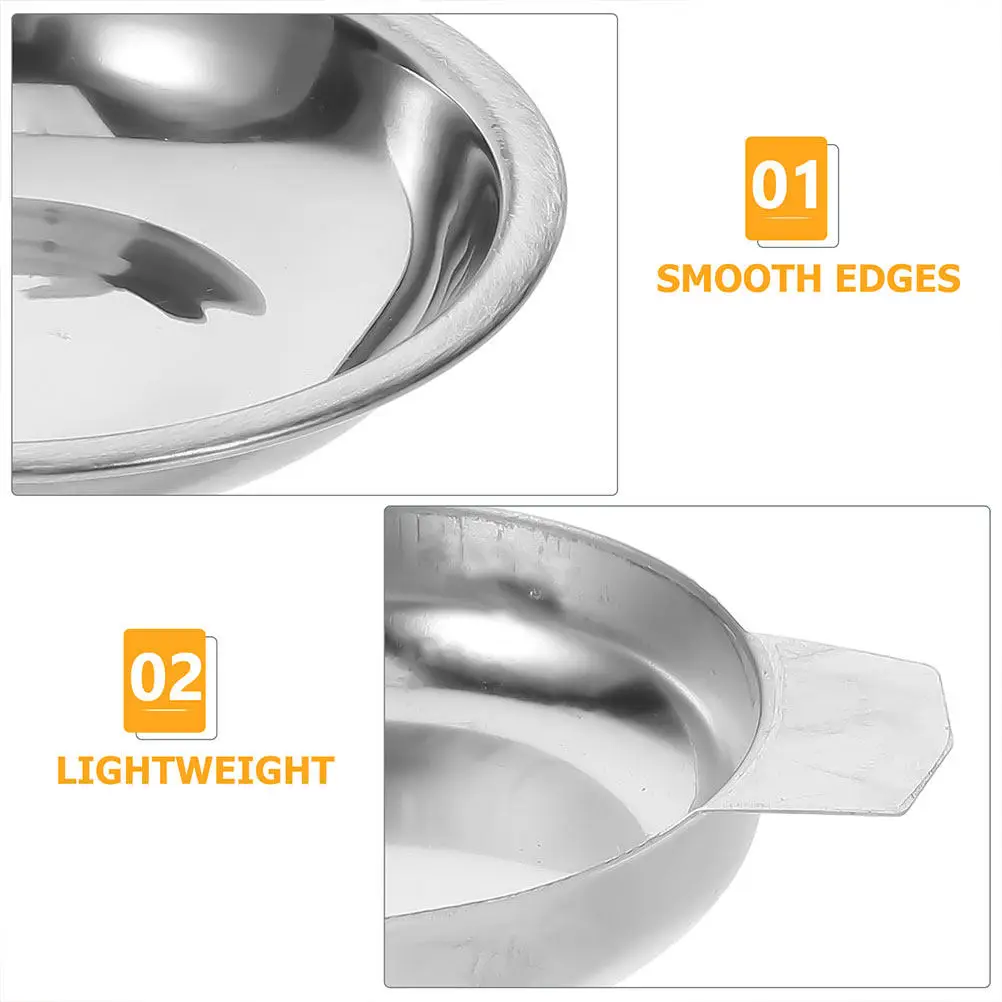 2Pcs Stainless Steel Scale Pans Precision Weighing Trays for Digital Scales Jewelry Rhinestones Powder Flour Baking Storage