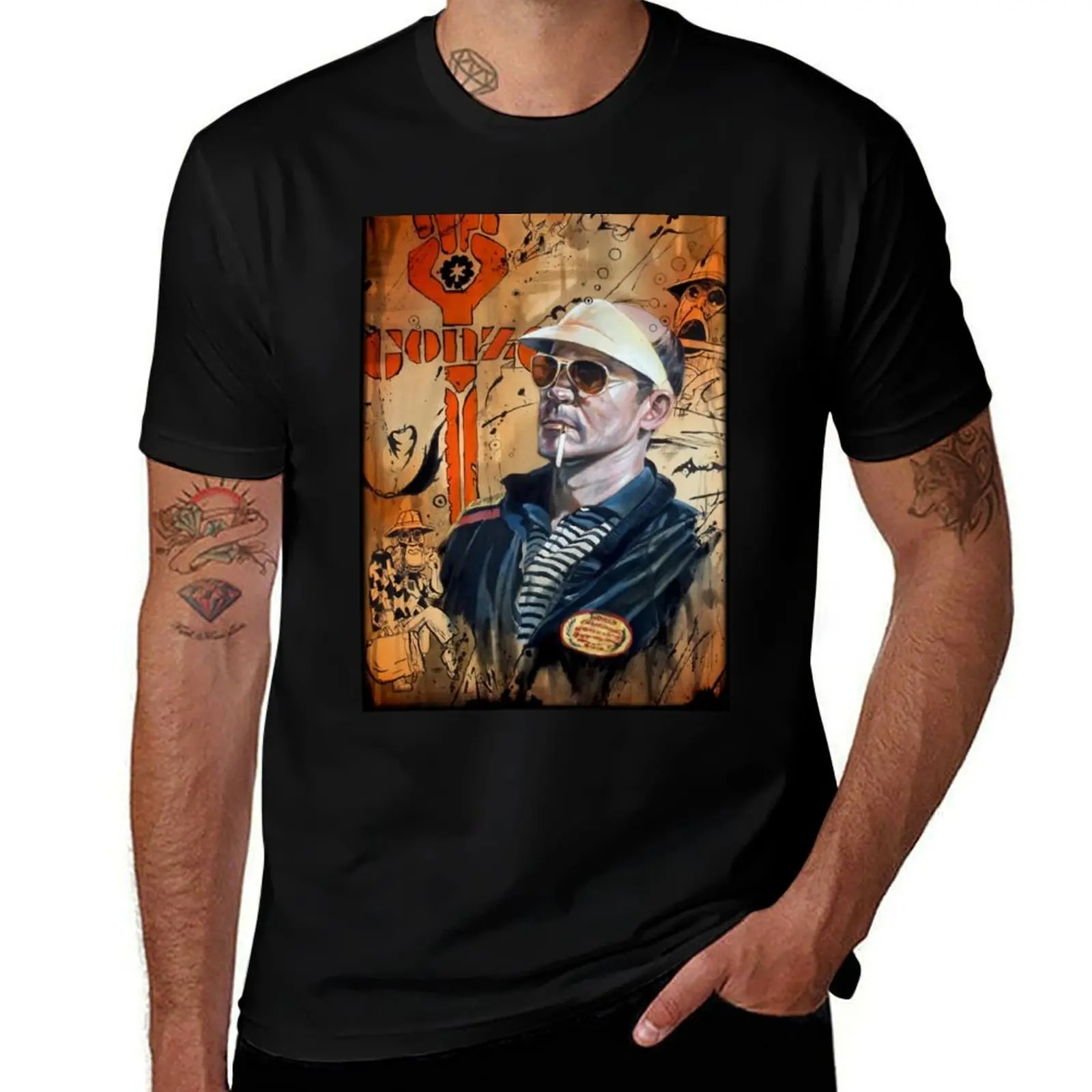 

Hunter S. Thompson Tribute T-Shirt Casual Basic Street Style T-Shirt