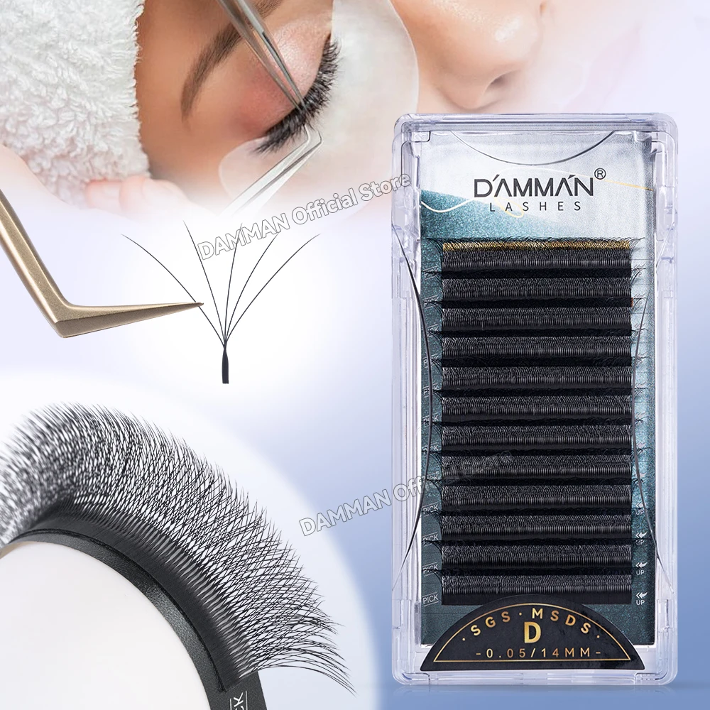 

Damman 12 рядов 5D W-образные наращивание ресниц D Curl 0,05 мм Наращивание ресниц ручной работы 8-15 мм Мягкие 5D принадлежности для наращивания ресниц