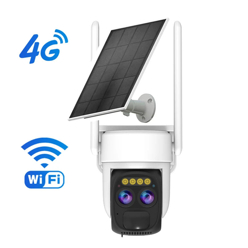 

2K 10x Optical Zoom WiFi PTZ IP Camera Outdoor Battery Powered WiFi Solar Camera with 2 Way Audio Multi User Sharing