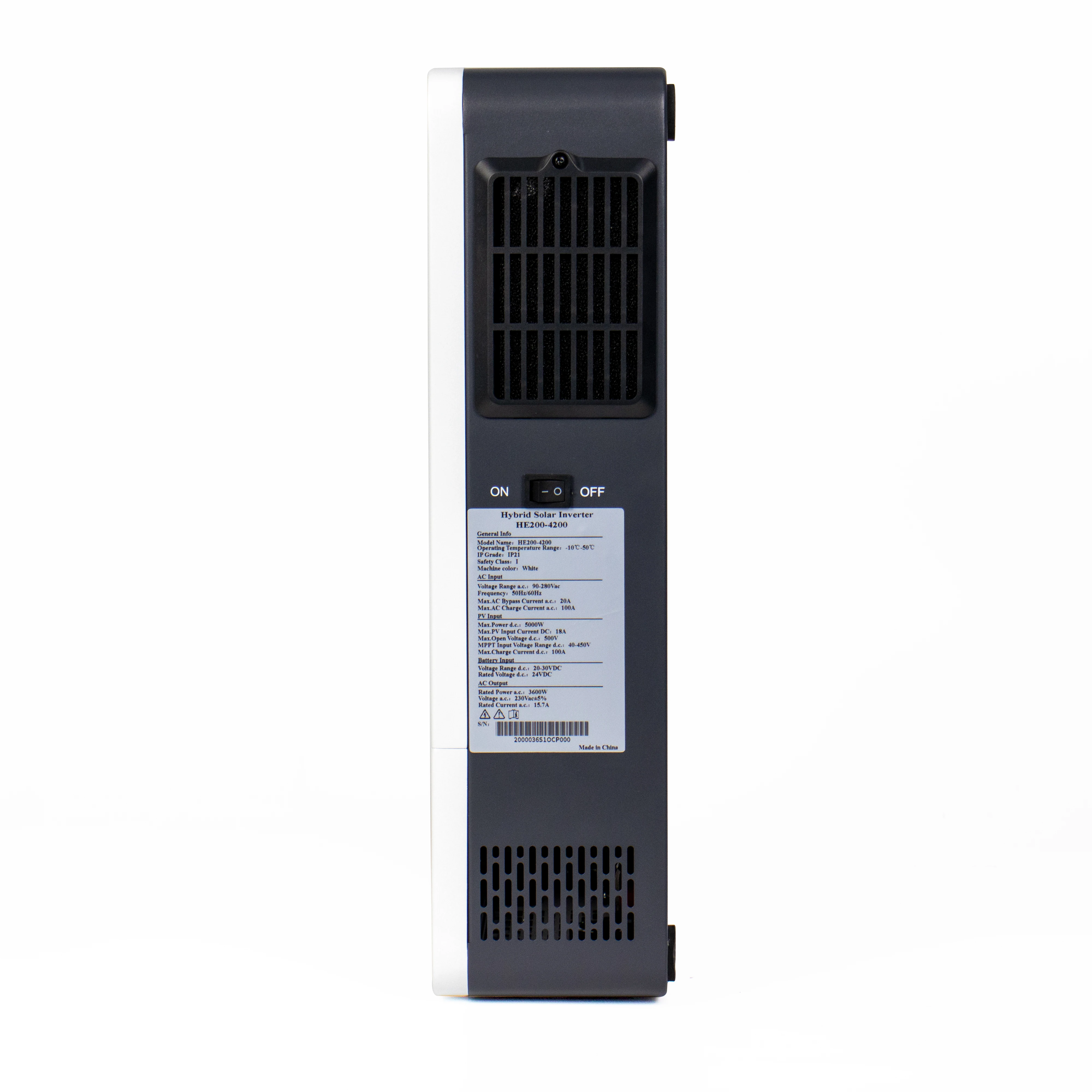 Household solar inverter 3.6KW 3600W pure sine wave hybrid solar inverter, dual MPPT 500V photovoltaic voltage, single phase 24V
