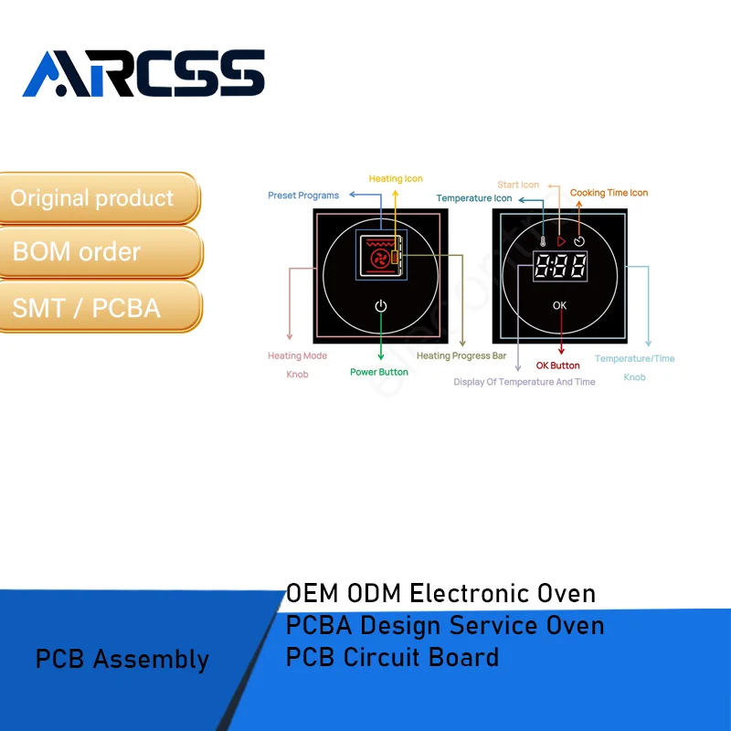 OEM ODM فرن إلكتروني PCBA خدمة تصميم فرن PCB لوحة دوائر كهربائية