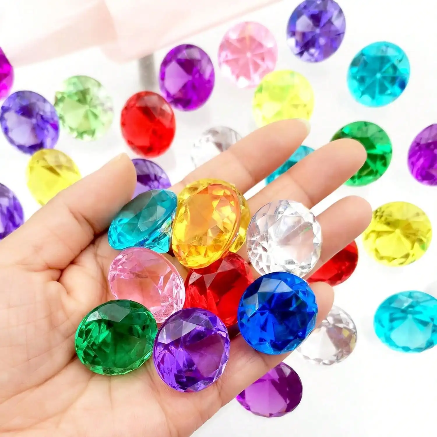 20/1Pcs Acrylic Diamonds, 20mm Decorative Diamonds,Acrylic Gemstones,Fake Gemstones for Vase Fillers,Wedding Vases,Table Dec
