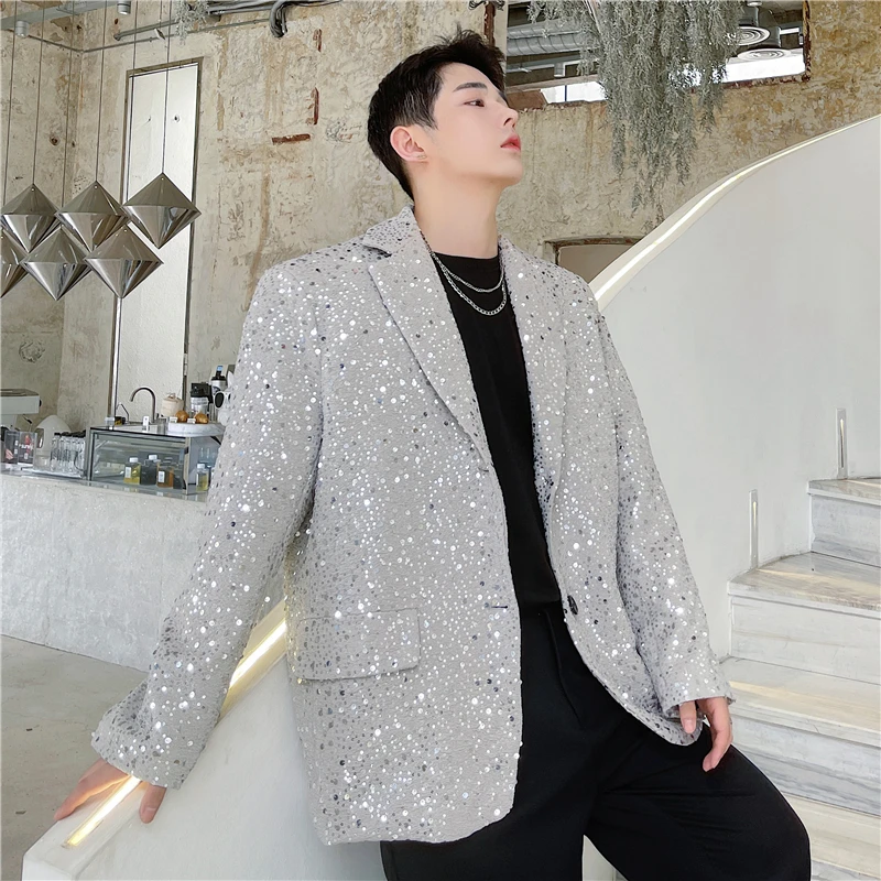 Men's 2025 Autumn Winter New Trend Tailored Coats Male Stylish Fashion Suit Jackets High-End High Street Sequin Delicate Blazers