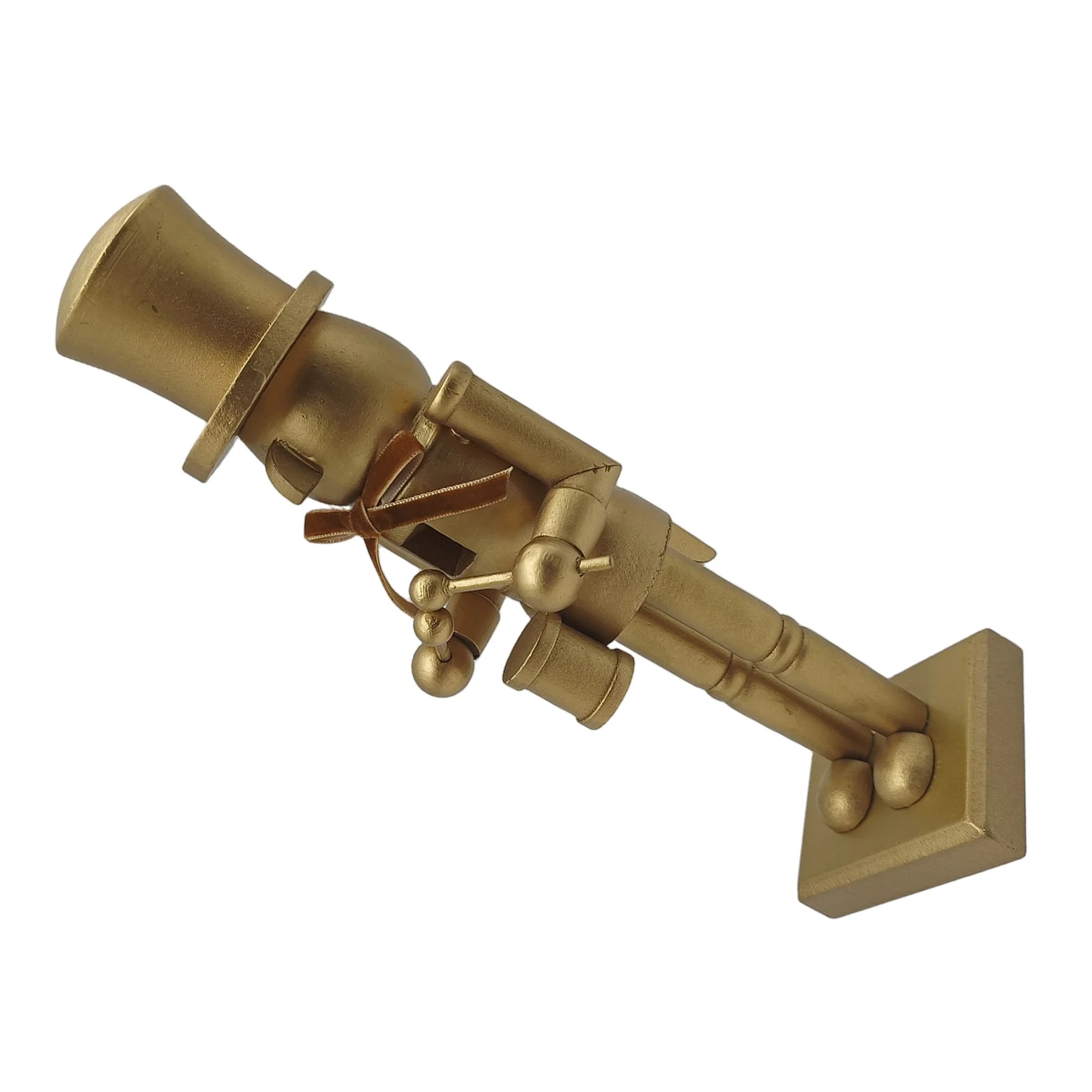 

Christmas Nutcracker Golden Bow Wooden Nutcracker Ornament Holiday Table Centerpiece Mantel Fireplace Christmas Wooden Figure