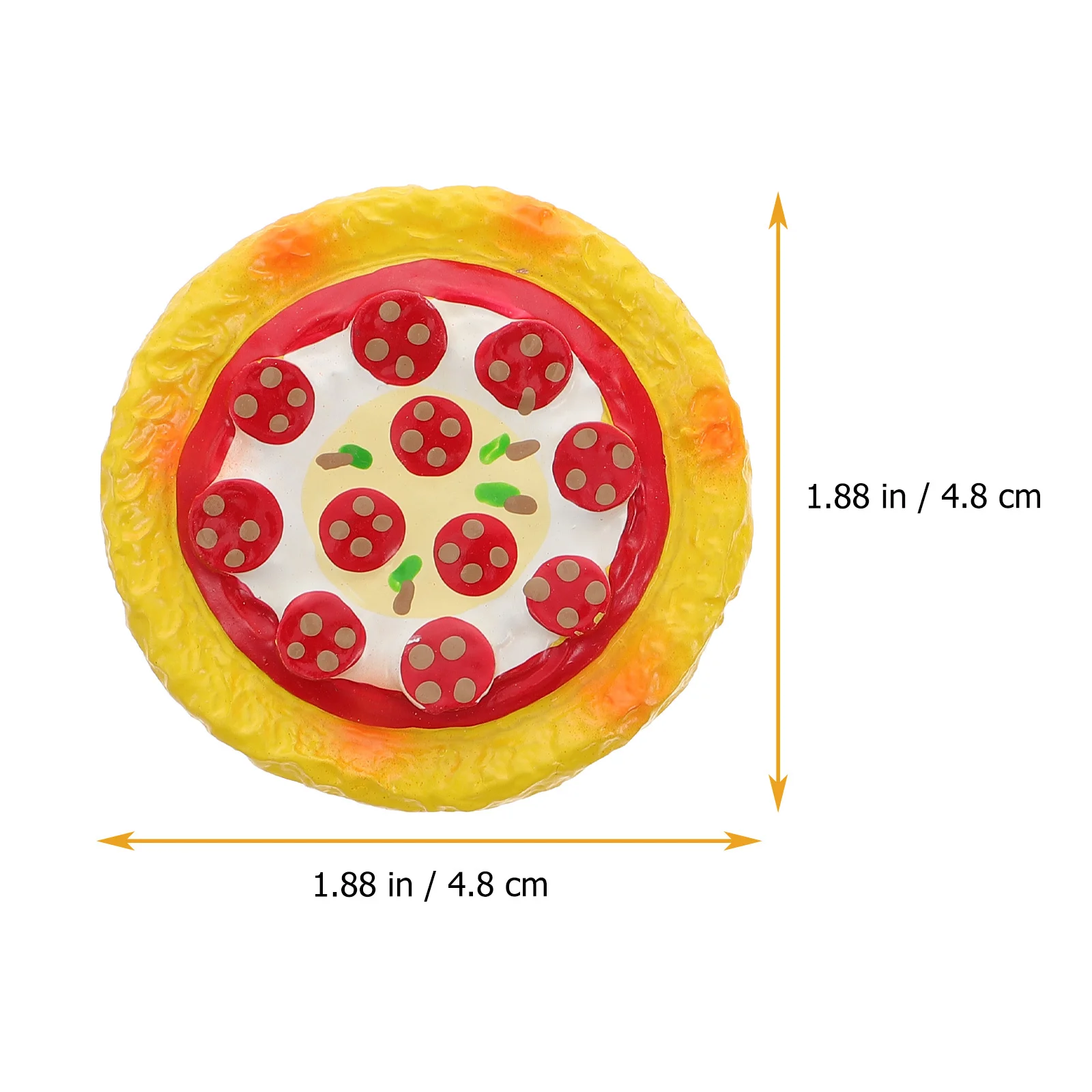 

2Pcs Modeling Fridge Magnet Not Easy to Fade Deform Break Decor Pizza Shaped Fridge Magnet Resin Refrigerator Magnets
