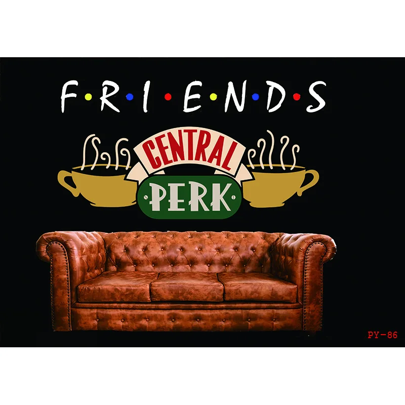 ZHISUXI-Friends خلفيات تصوير فوتوغرافي ، صور لحفلة عيد الميلاد ، مستلزمات خلفية الاستوديو ، جدار من الطوب ، حانة ، 80s ، 90s ،