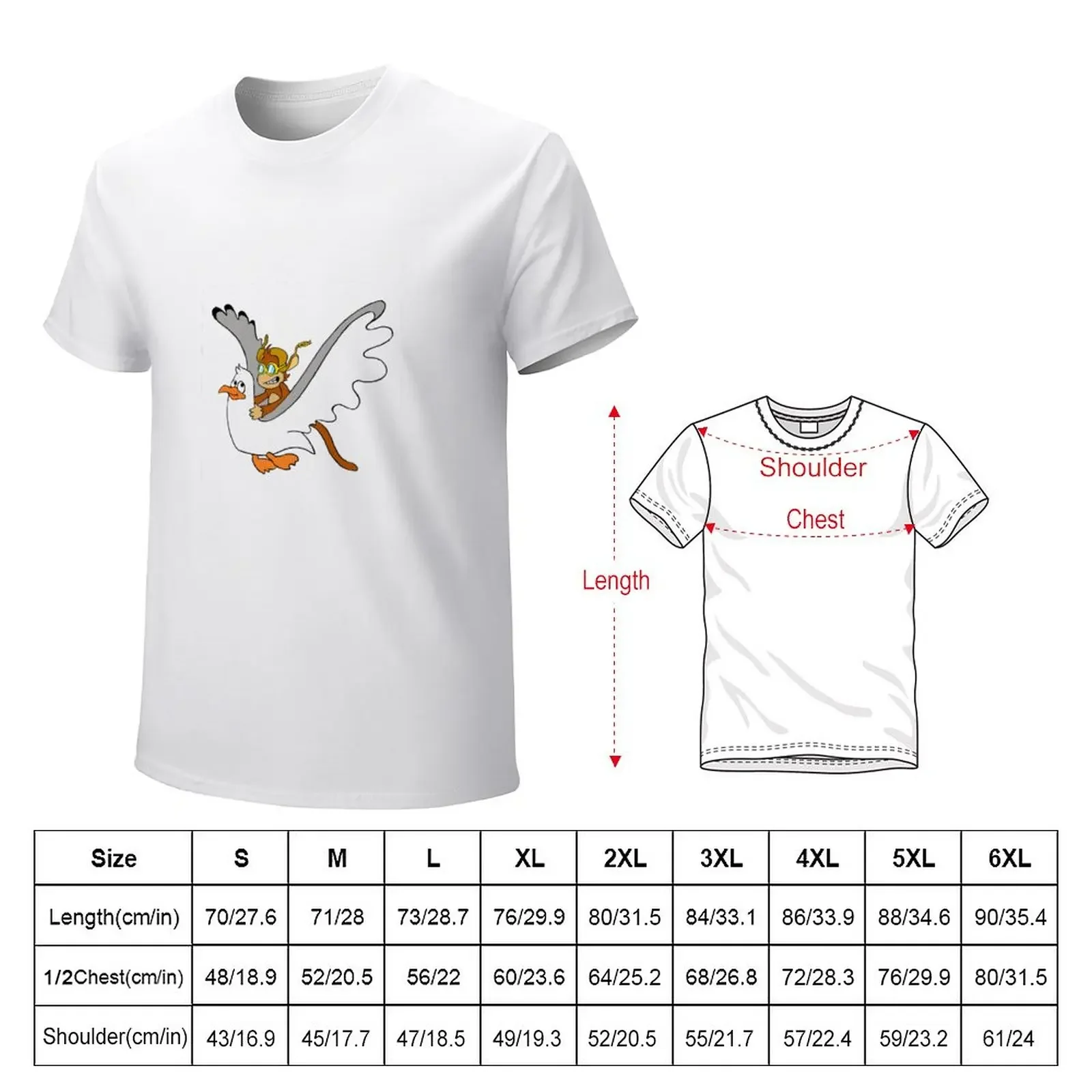 Monkey & Seagull T-Shirt Short sleeve tee sports fans T-shirts for men cotton