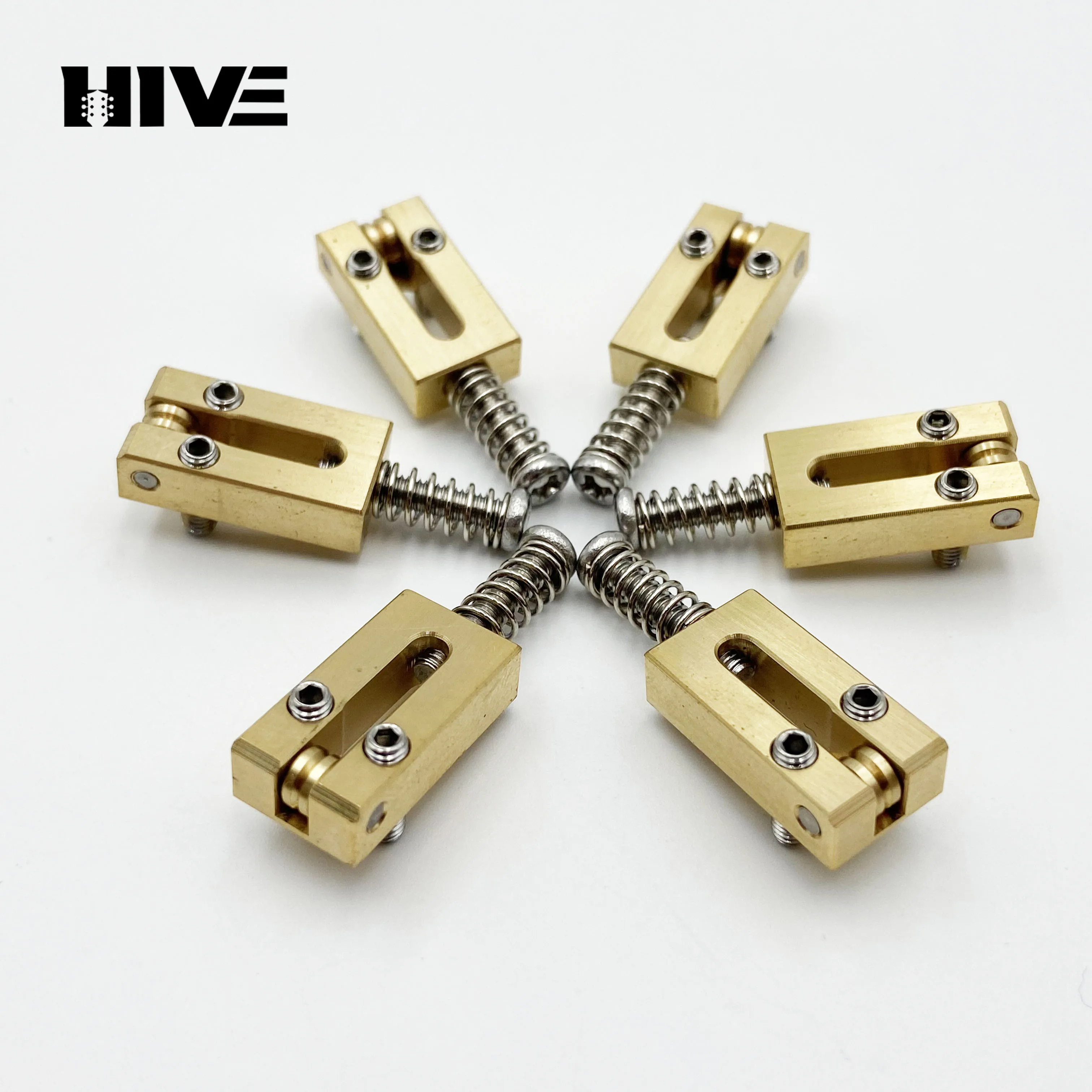 6Pcs/set  Electric Guitar Bridge High-end Stainless Steel/Brass Ball Bearing Guitar String code 10.5mm Electric Guitar Bridge