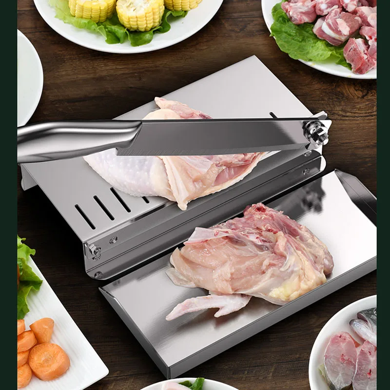 Frozen Meat Slicer Bone Cutting Machine Minced Lamb Bone Meat Cutter Chicken Duck Fish Ribs Lamb Cutting Kitchen Tool Supplies