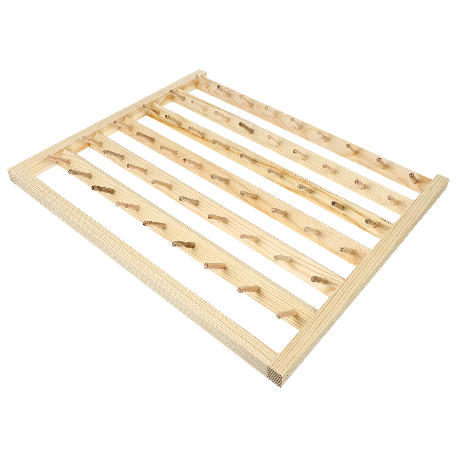 

Настенная деревянная подставка для 54 катушек с нитками, гладкая отделка предотвращает зацепление ниток, органайзер для шитья, вышивки и квилтинга