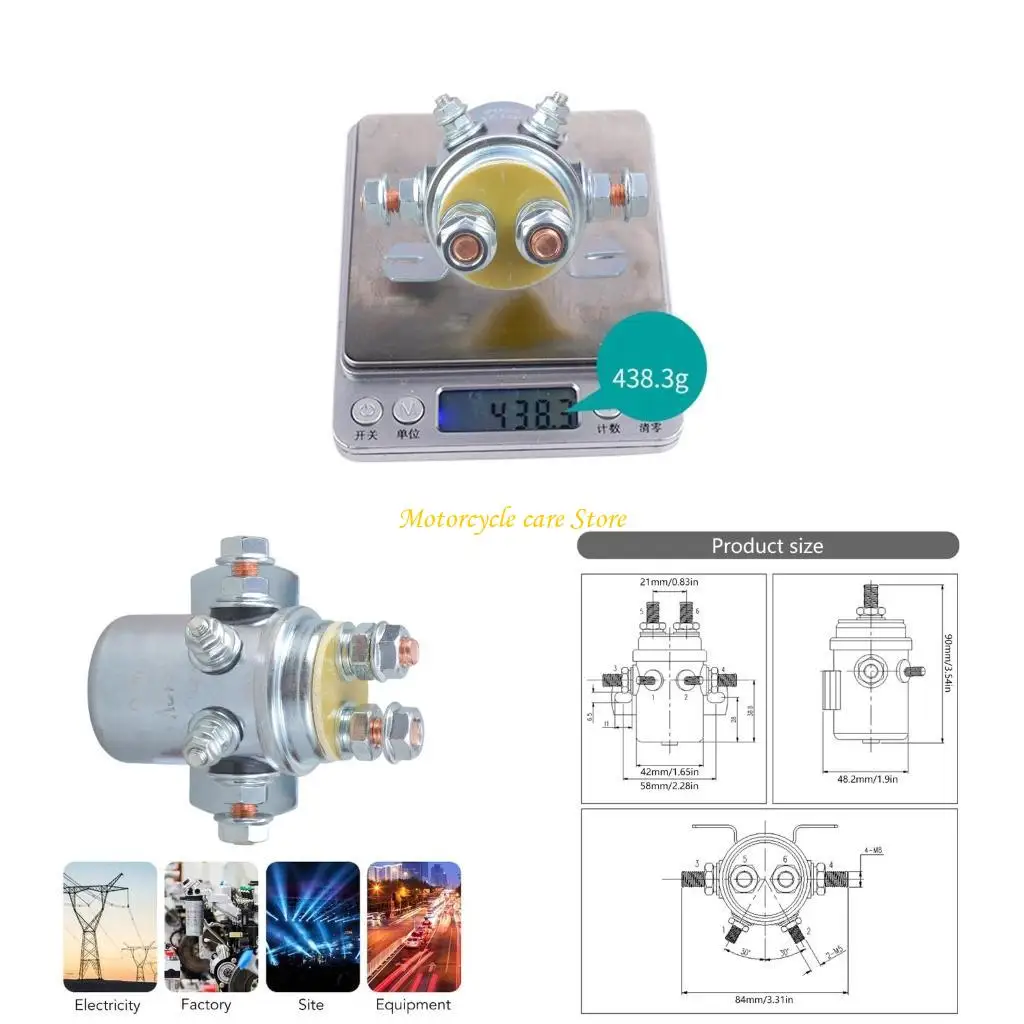 U75F Waterproof 300A Winch Relays with ABS Housing for Enhances Vehicle Functionality