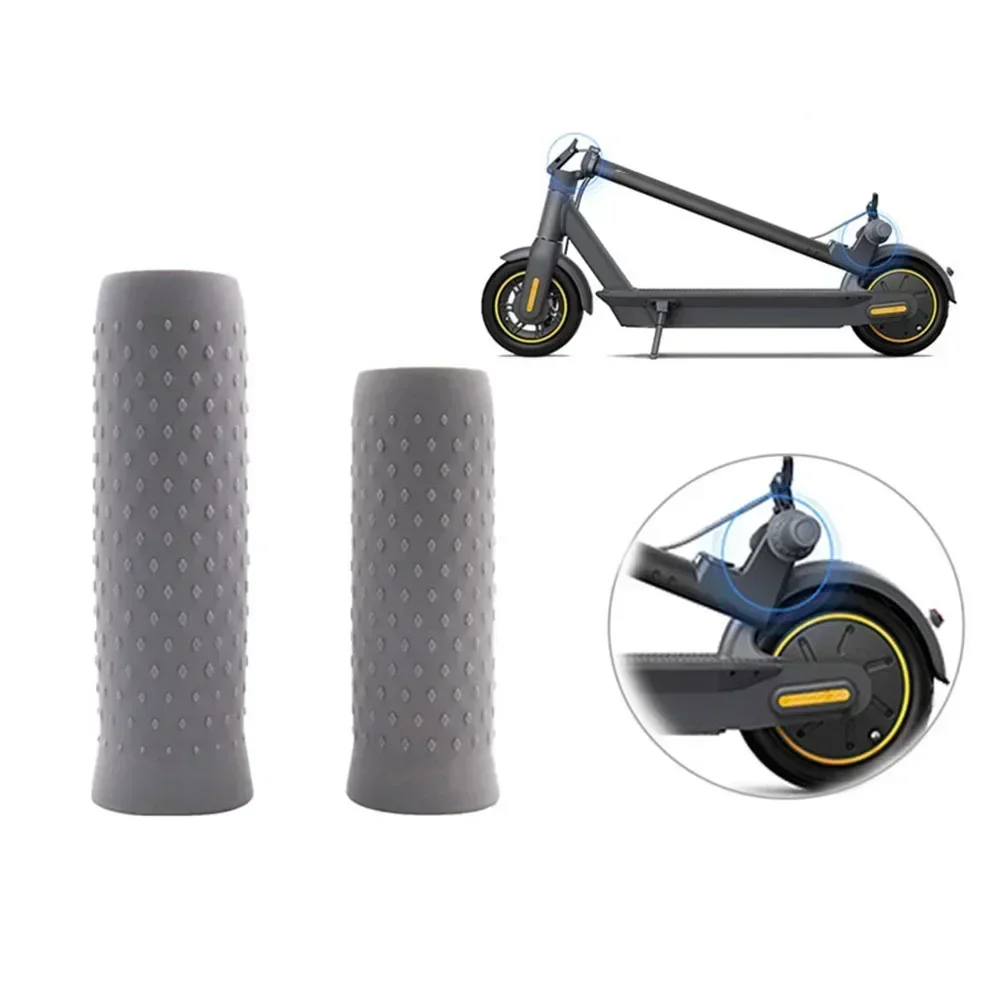 1 Pair Electric Scooter Silicone Handlebar Grips Bar Cover For Segway-Ninebot MAX G30 Non-slip Bar Parts Black Gray Accessories