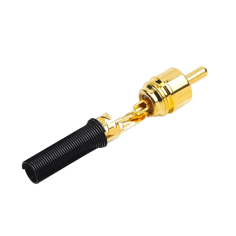 Imported from the USA VAMPIRE WIRE Bat 557 Series Dual Lotus RCA Plugs Phosphor Bronze Gold-Plated 24K