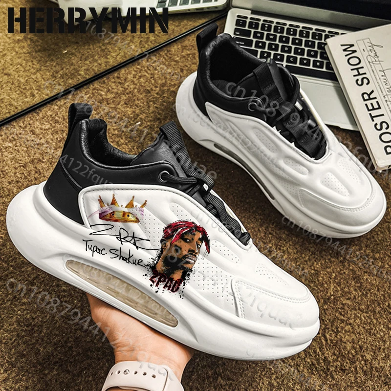 

Кроссовки для мужчин высокого качества в стиле рэпера Тупака (2Pac), с толстой подошвой, повседневные, увеличивающие рост, вентилируемые, для мальчиков, студентов и подростков.