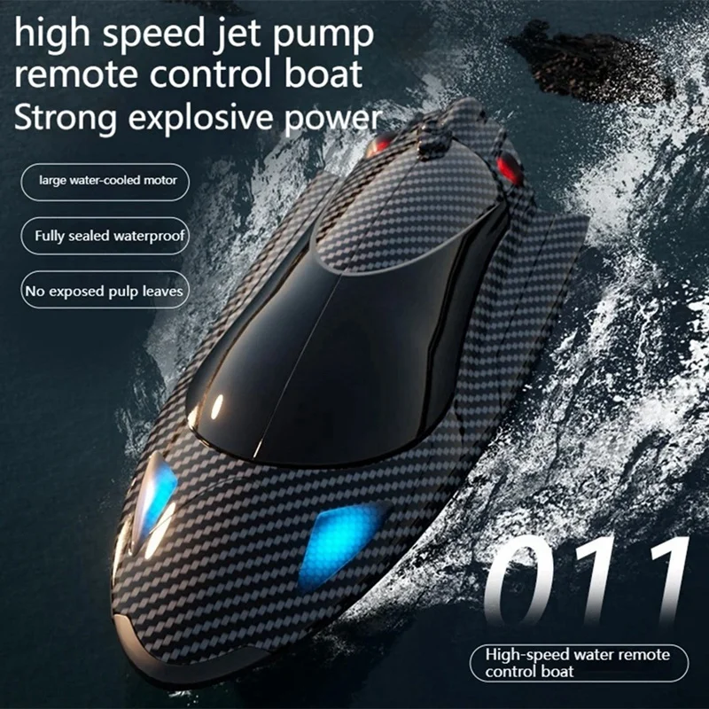 Fy011 2.4G Electric Speedboat Racing Water Toy Boat High-Speed Turbojet Remote Control Boat Best Gift For Adult Kids