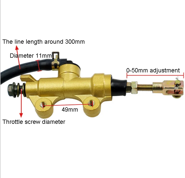 Motorcycle modification accessories rear brake upper pump ATV off-road vehicle CQR hydraulic brake pump rear brake a word pump