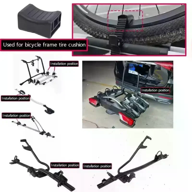 Heavy Duty Roof Rack Bicycle Wheel Adapter Straps Adjustable Buckle Frame Protective Pads for Long Drive Bike Transportation