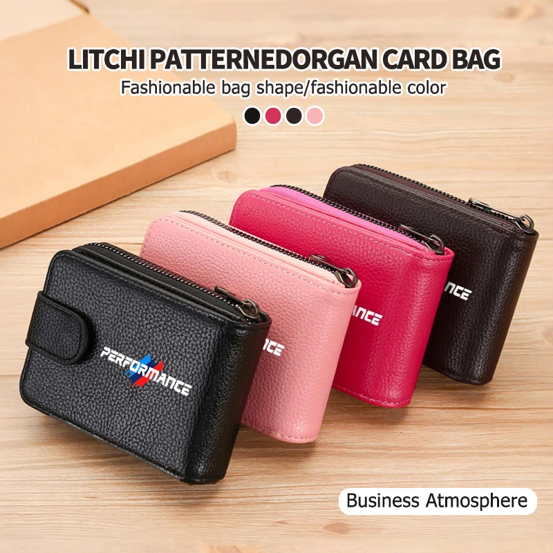 Leather Credit Card Wallet Holder Short Vertical Men's Wallet For BMW 1 2 3 5 7 Series X1 X2 X3 X4 X5 X6 G20 G30 G11 G12